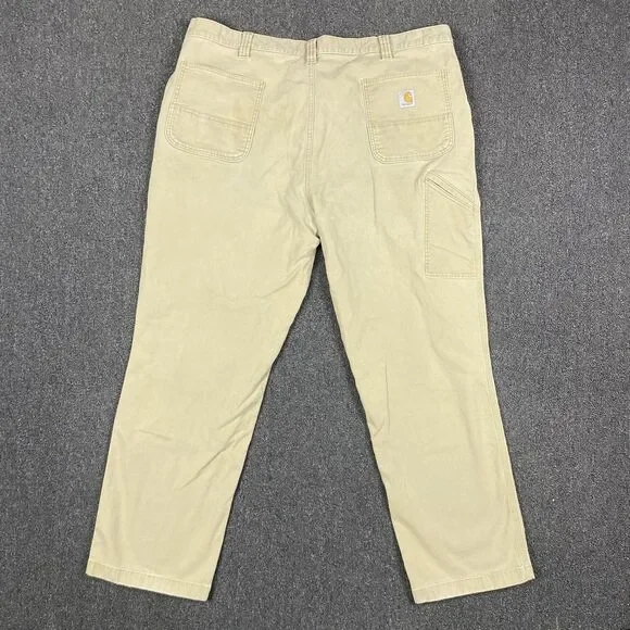Carhartt BN2291 M Rugged Flex Relaxed Fit Canvas Work Pants Khaki 44x31 - Picture 7 of 14